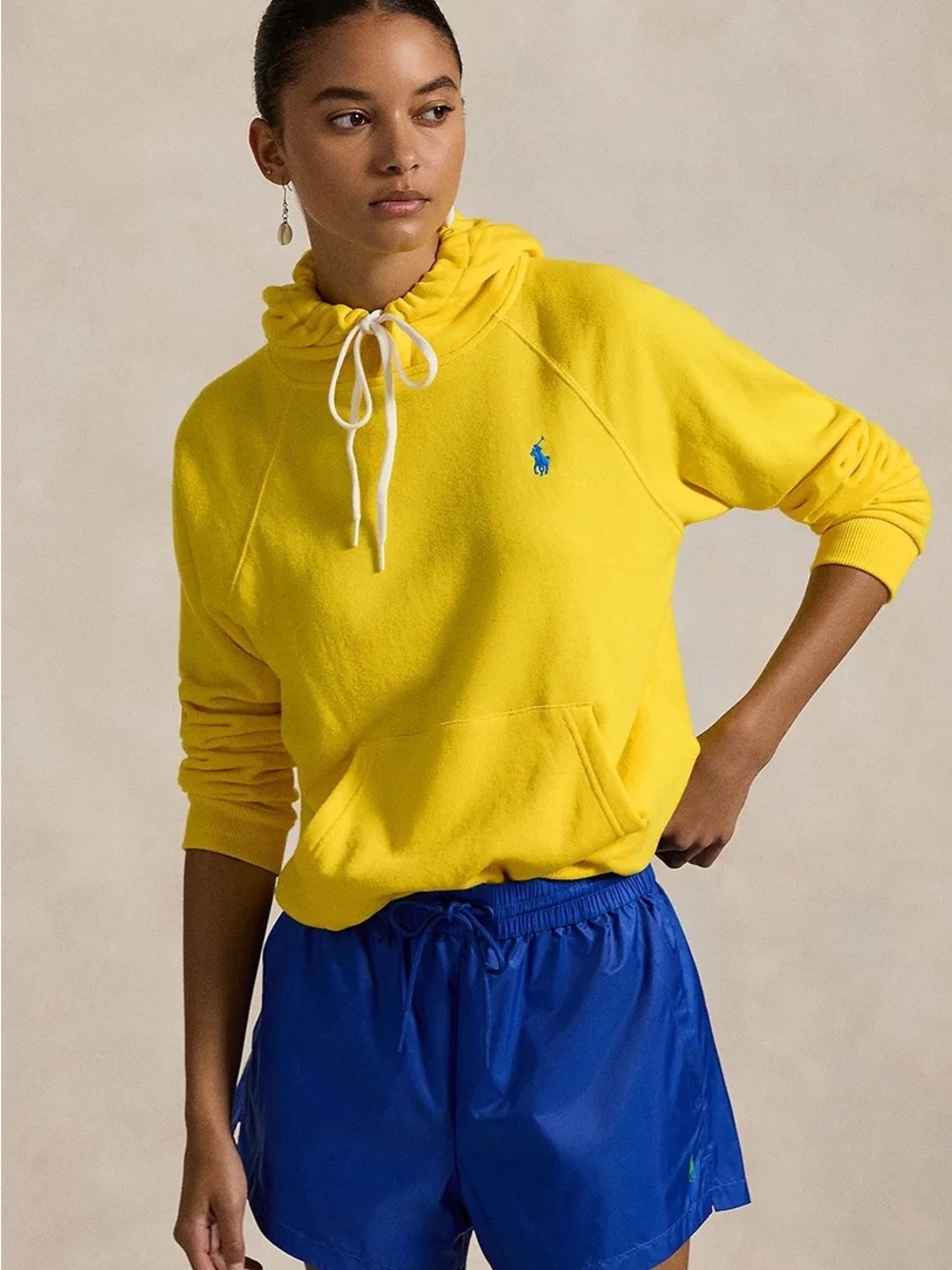 Polo by Ralph Lauren Bright Yellow Hooded Pullover with Blue Pony